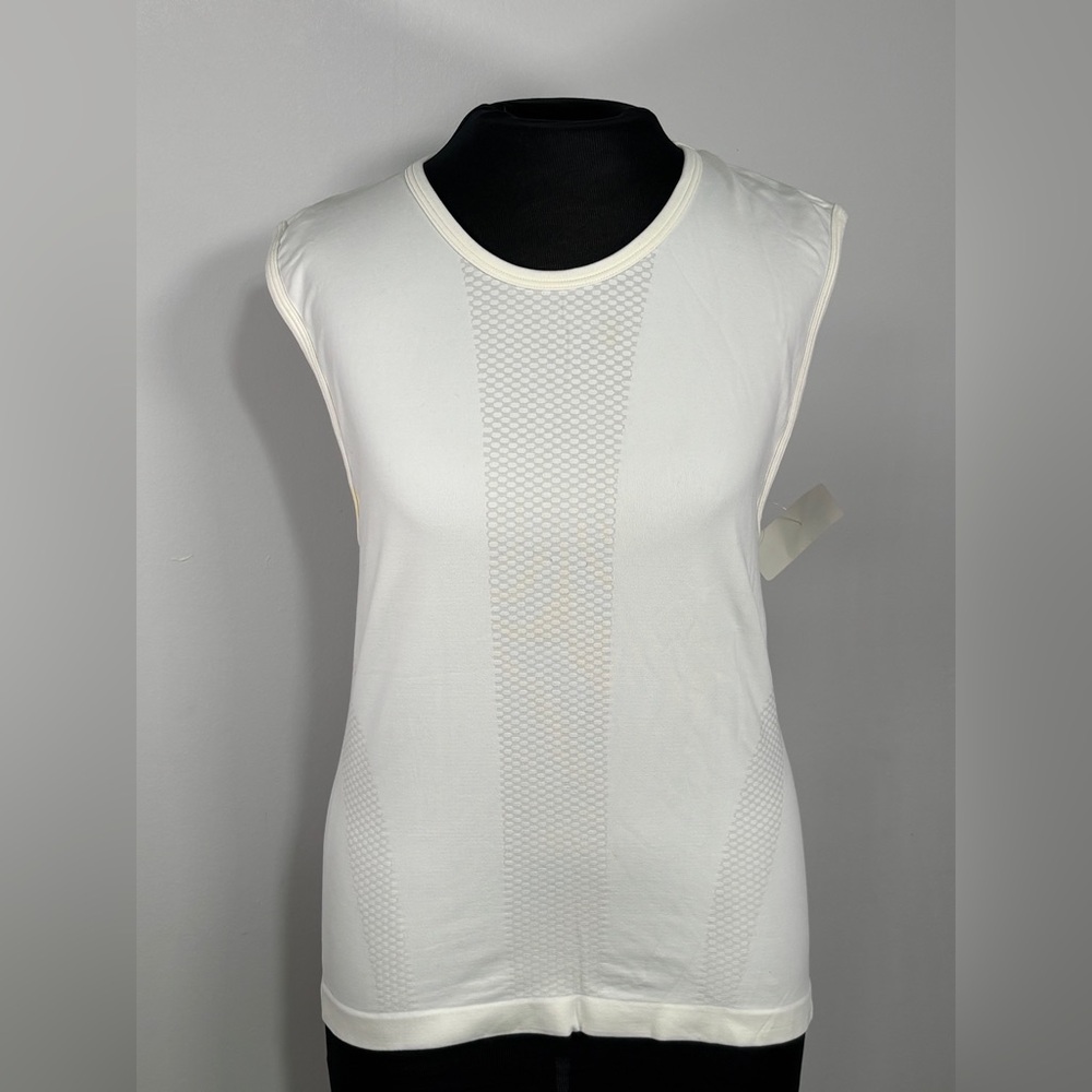 Jockey Womens Sleeveless Slim Compression Tank Top Size Large Color White